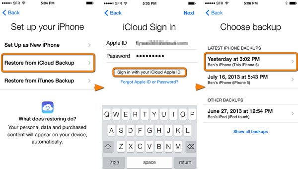 iCholoudバックアップからiPhone上の削除されたボイスメールを復元します