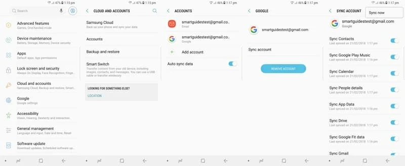 Galaxy S9の削除された連絡先の復元