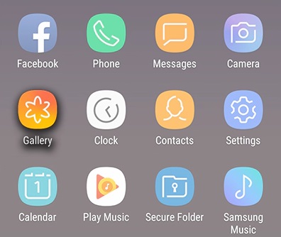 Samsungギャラリーアプリを開きます