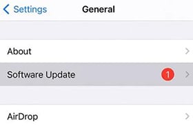 ソフトウェアアップデート