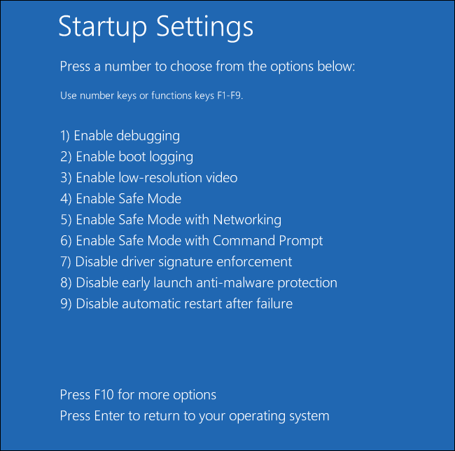Windows 10でドライバーの署名施行を無効にします