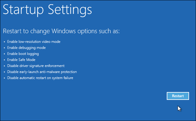 Windows 10を再起動します