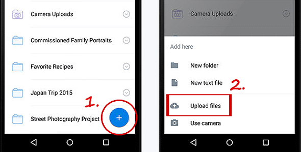 PixelファイルをDropboxにアップロードします