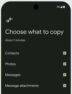 Androidスイッチを使用して、PocoからiQooにファイルを転送します