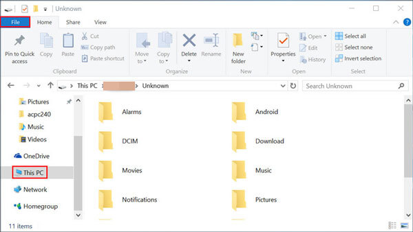 USBケーブルを介してサムスンからレノボにファイルを転送する方法