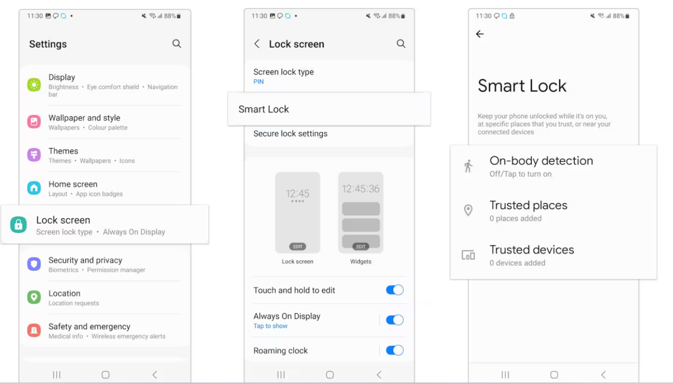 ファクトリーは、Samsung A10をスマートロックでリセットします