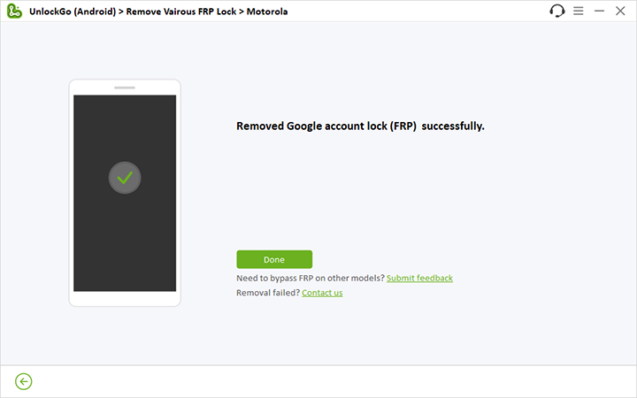 Motorola FRPバイパスに成功しました