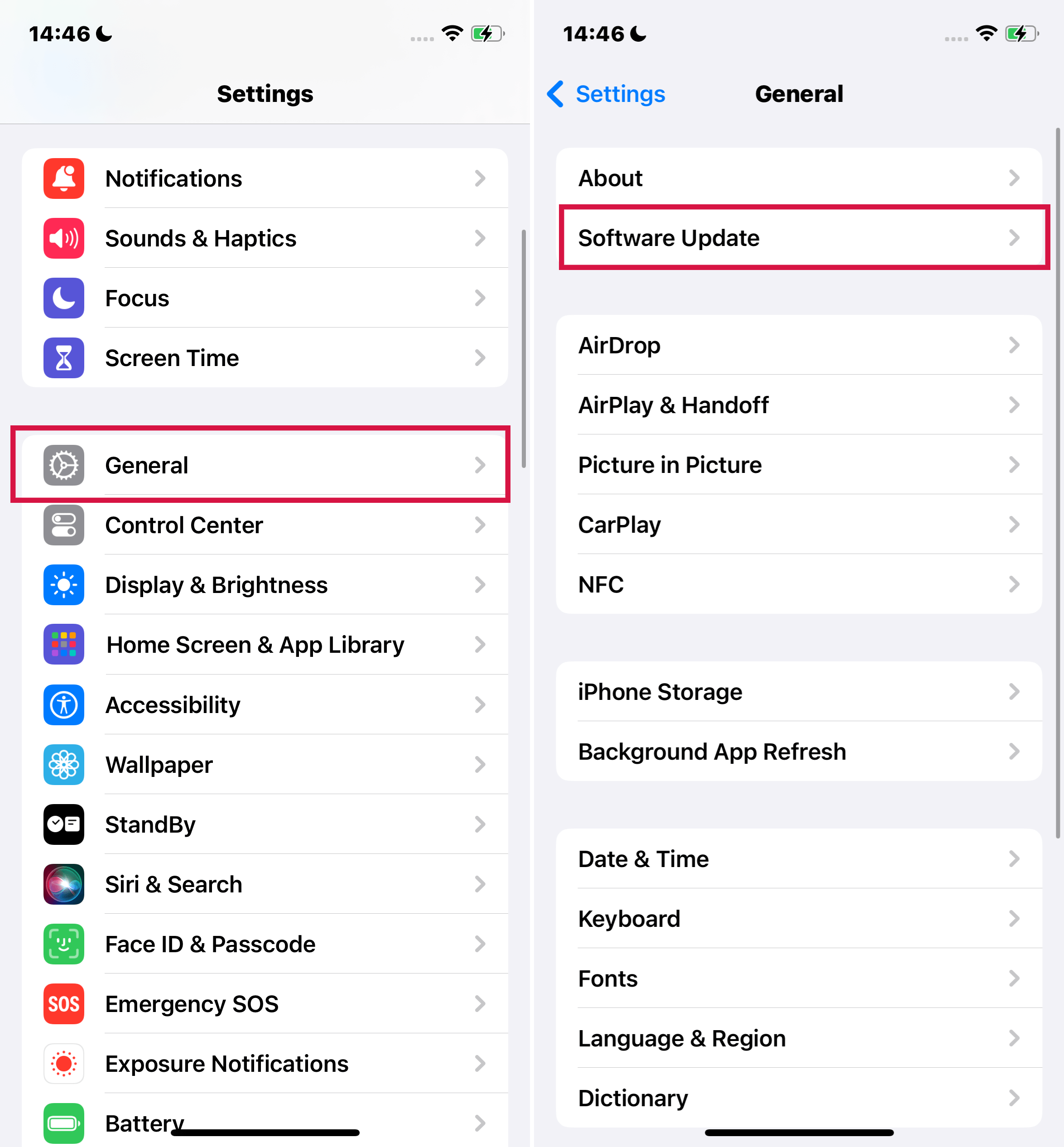 iOSシステムを更新します