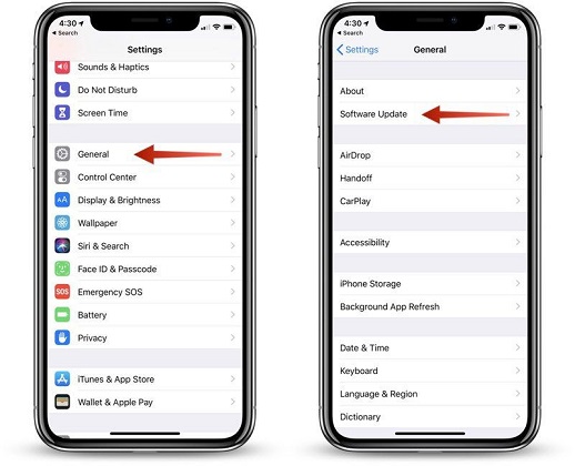 iOSを更新します