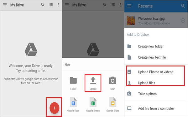 Googleドライブを使用して、iPhoneビデオをAndroidに送信します