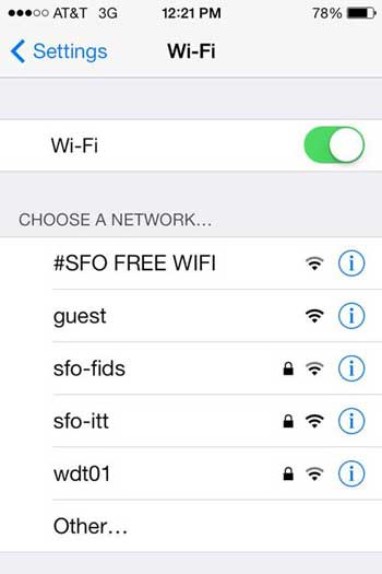 WiFiネットワーク設定