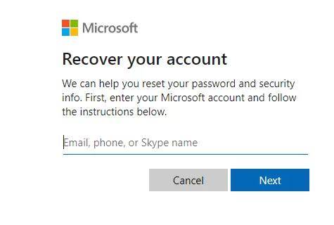 Microsoftアカウントのパスワードリセット