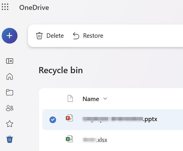 OneDrive Recycle Bin