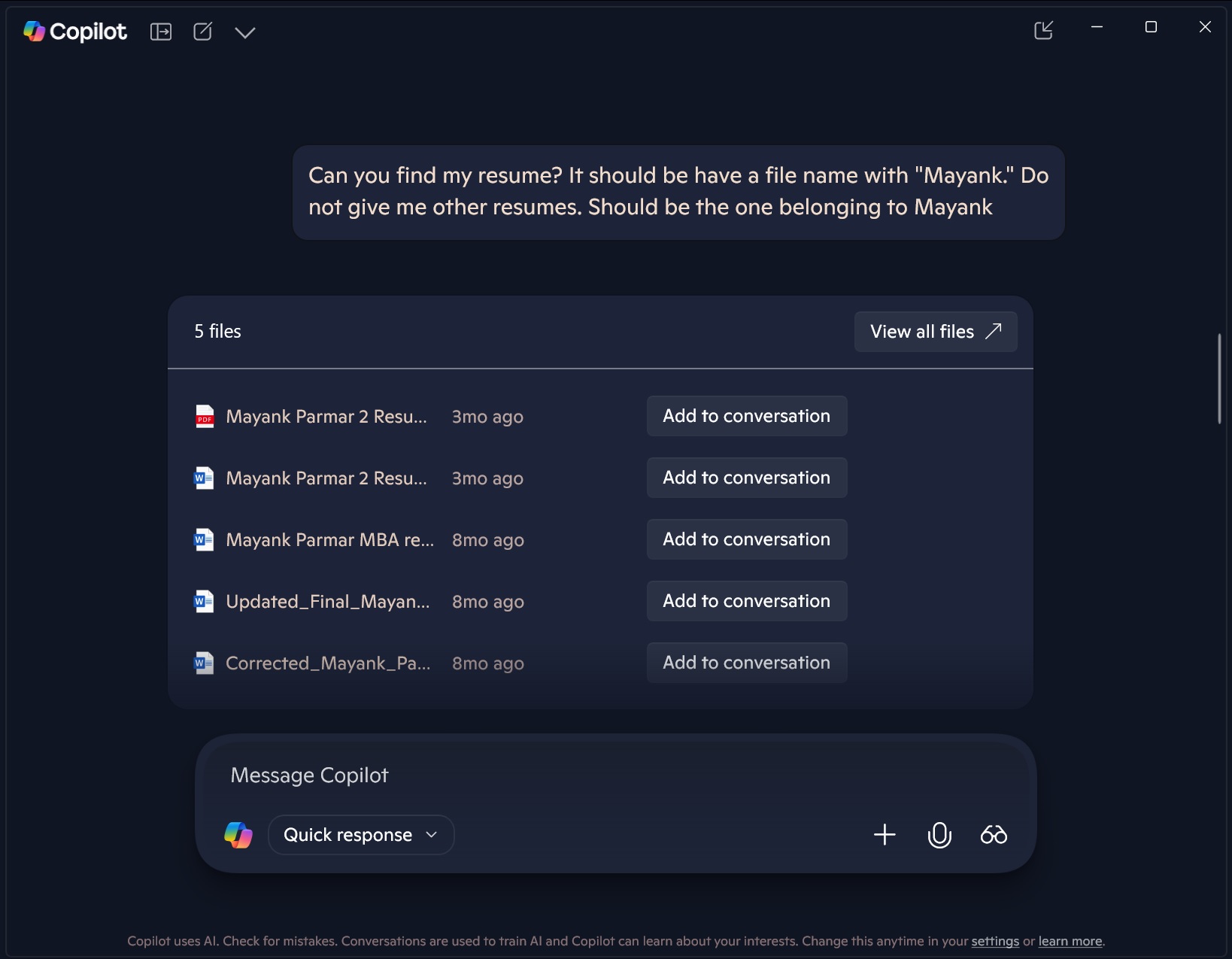 Windows 11でのCopilotファイル検索